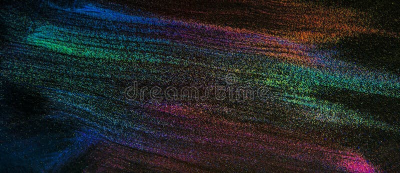 Scattering of dry paint of rainbow shade. Panorama stock photos